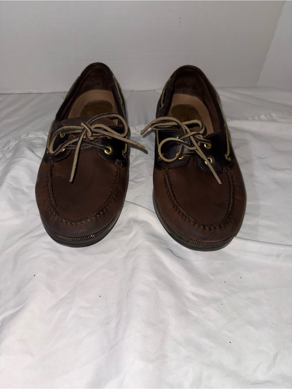 Men's Rockport Brown Leather Boat Shoes
